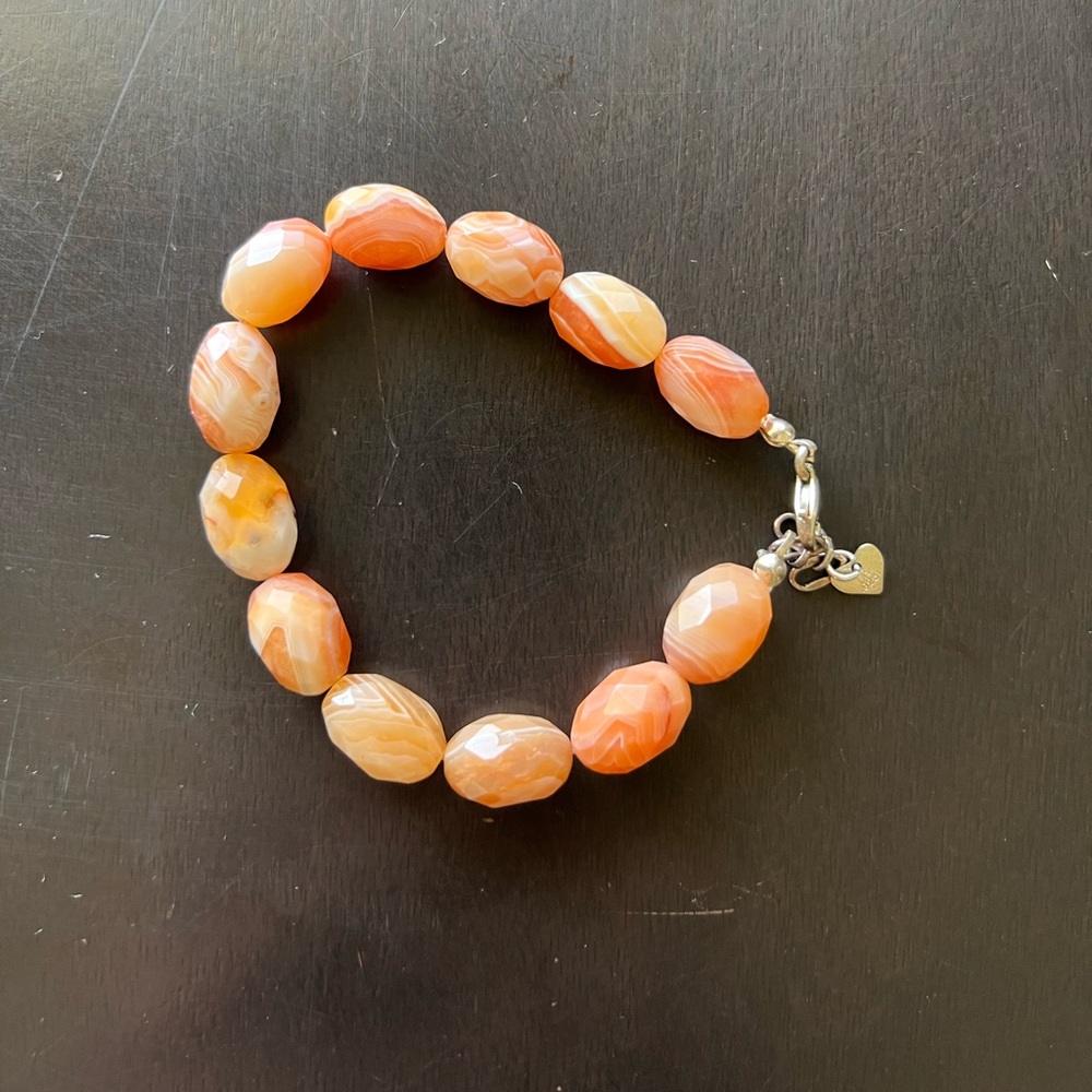 Sterling Silver & Stone Bracelet